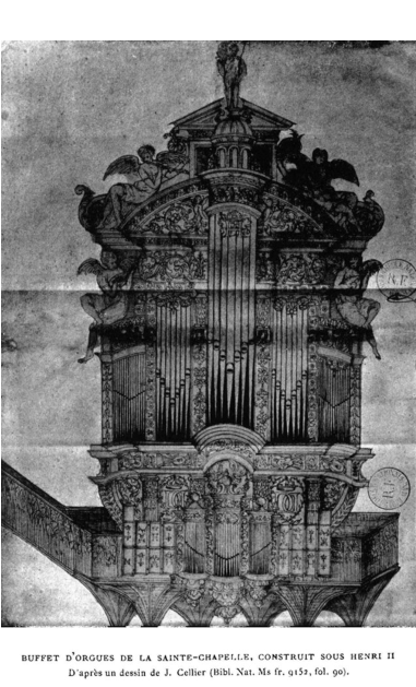 First organ of the Sainte-Chapelle