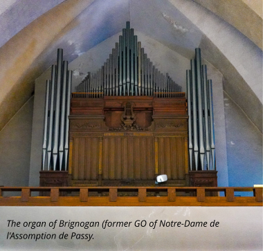 The organ of Brignogan (former GO of Notre-Dame de l'Assomption de Passy.